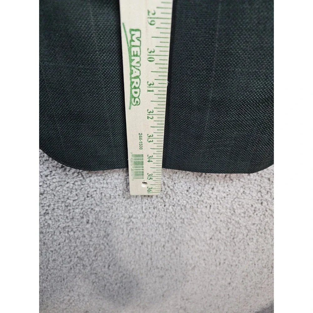 Ermenegildo Zegna 44L Green Windowpane Super 100s Worsted Wool Blazer Sport Coat